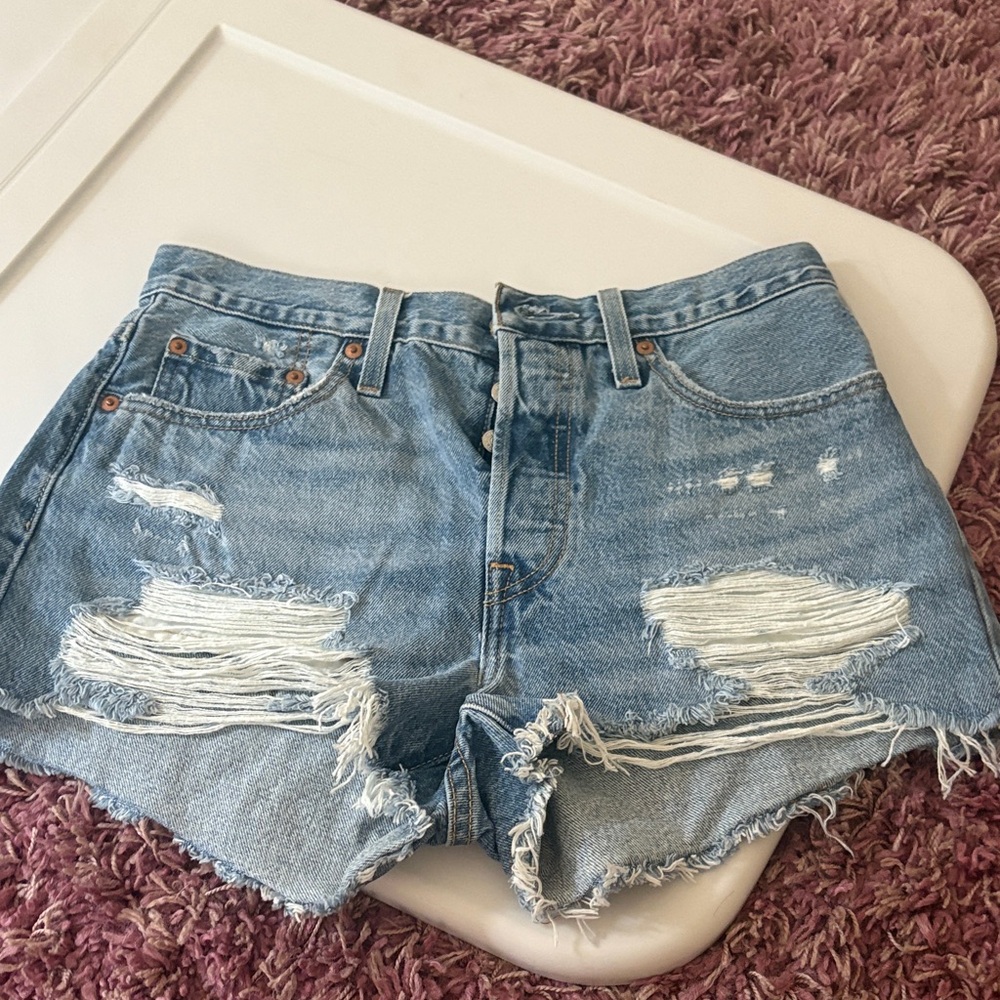 Distressed Denim Women Shorts